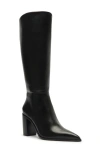 Schutz Mikki Up Block Knee-high Boot In Black, Women's At Urban Outfitters In Black