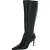 Schutz Mikki Womens Leather Pointed Toe Knee-high Boots In Black