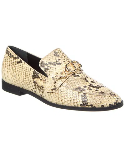 Schutz Morgan Leather Flat In Animal Print
