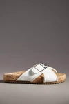 Schutz Nairobi Sporty Leather Slide Sandals In White
