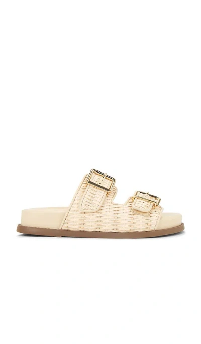 Schutz Naomi Sandal In Natural & Natural Nibs