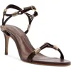 Schutz Nara Ankle Strap Sandal In Animal Print