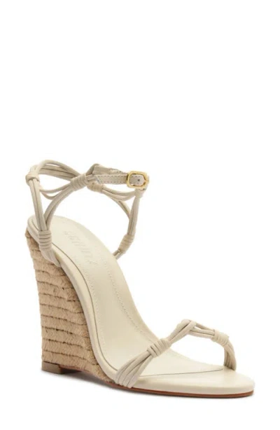Schutz Nara Ankle Strap Wedge Sandal In Animal Print