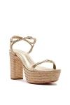 Schutz Nara Ankle Strap Platform Sandal In Animal Print