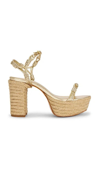 Schutz Nara Platform Sandal In Gold