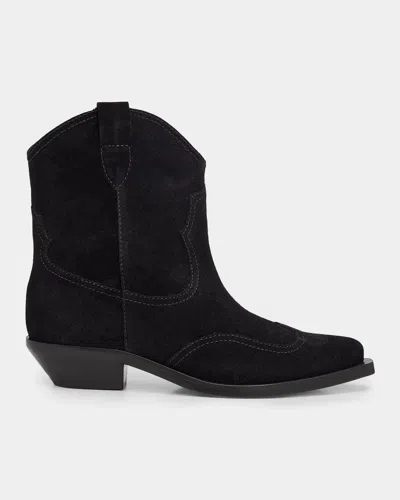 Schutz Nash 30mm Suede Ankle Boots In Black