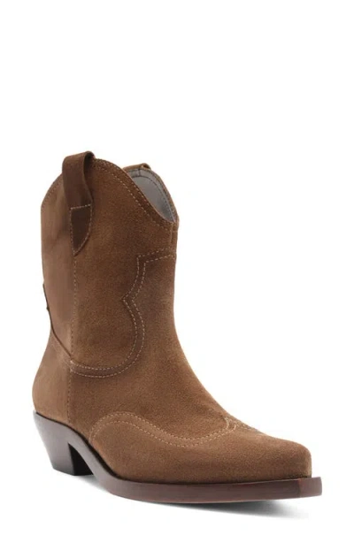 Schutz Nash Leather Bootie In Brown