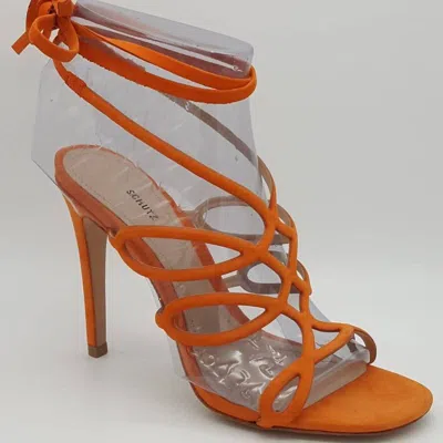 Schutz Nivia Strappy Heels In Orange
