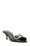 Schutz Olga Buckle Kitten Heel Sandal In Black