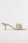 Schutz Olga Buckle Kitten Heel Sandal In Beige