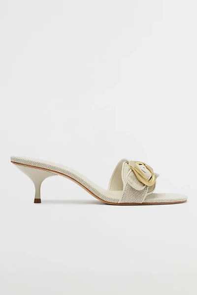 SCHUTZ OLGA KITTEN HEEL SANDAL IN BEIGE, WOMEN'S AT URBAN OUTFITTERS