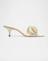 Schutz Olga Buckle Kitten Heel Sandal In Cor 4100/oyster