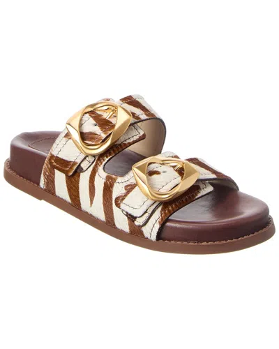Schutz Olga Shearling Sandal In Multi