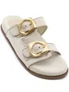 Schutz Olga Sporty Buckle Slide Sandals In White