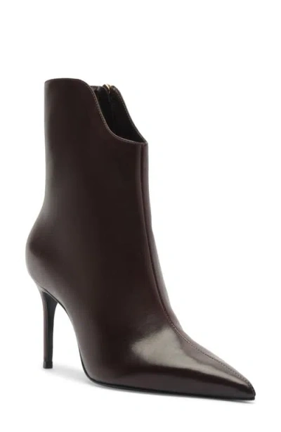 Schutz Ophelia Pointed Toe Bootie In Brown