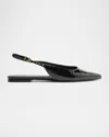 Schutz Paola Slingback Pointed Toe Ballet Flat In Black