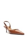 Schutz Paola Leather Mid Kitten Heel In Miele, Women's At Urban Outfitters In Brown