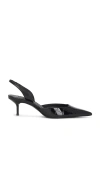 Schutz Paola Mid Slingback Pointed Toe Pump In Black
