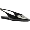 Schutz Paola Slingback Pointed Toe Ballet Flat In Black