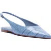Schutz Paola Slingback Pointed Toe Ballet Flat In Blue