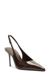 Schutz Paola Slingback Pointed Toe Pump In Brown