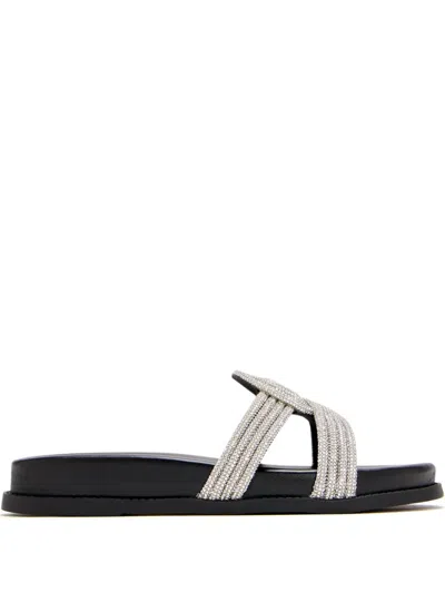 Schutz Papete Knotted Embellished Sandals In Multi