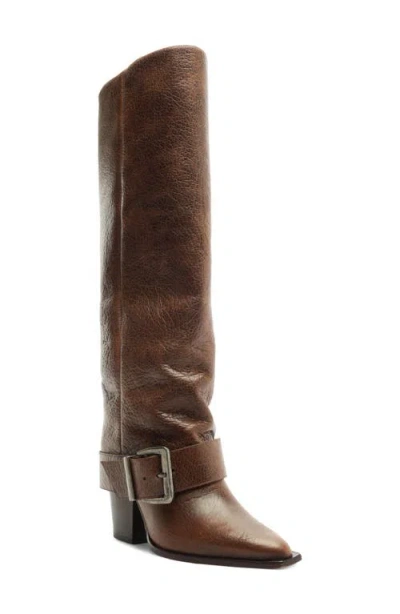 Schutz Parker Knee High Boot In Desert Brown