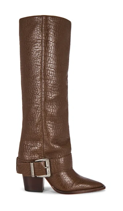 Schutz Parker Up Boot In Brown