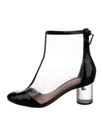 Pre-owned Schutz Patent Leather Boots In Black