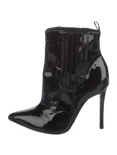 Pre-owned Schutz Patent Leather Boots In Black