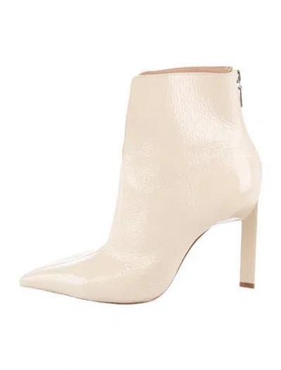 Pre-owned Schutz Patent Leather Boots In Neutrals