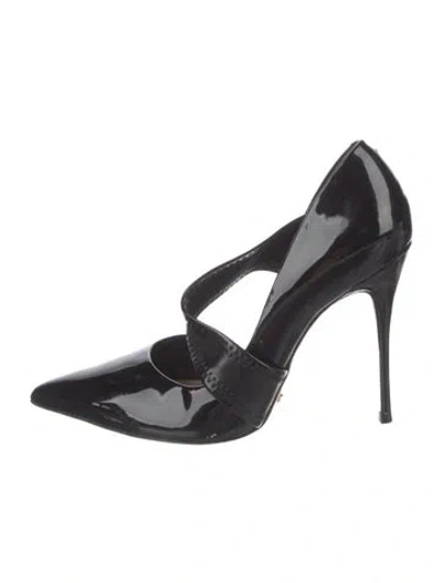 Pre-owned Schutz Patent Leather D'orsay Pumps In Black