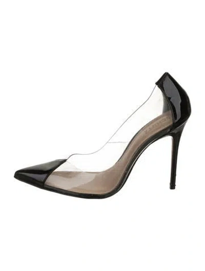 Pre-owned Schutz Patent Leather Leather Trim Embellishment Pumps In Multi