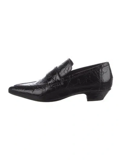 Pre-owned Schutz Patent Leather Loafers In Black