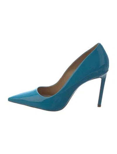 Pre-owned Schutz Patent Leather Pumps In Blue