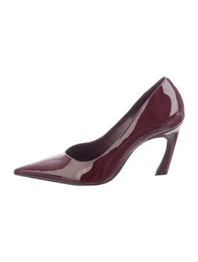 Pre-owned Schutz Patent Leather Pumps In Burgundy