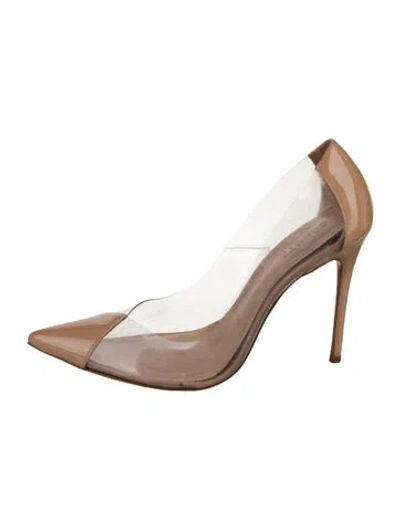 Pre-owned Schutz Patent Leather Pumps In Clear/neutrals