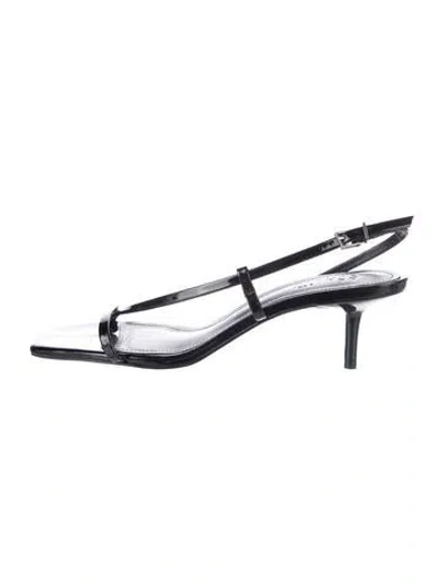 Pre-owned Schutz Patent Leather Sandals In Black