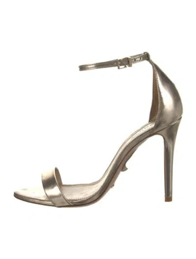 Pre-owned Schutz Patent Leather Sandals In Gold