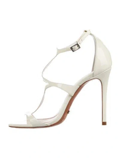 Pre-owned Schutz Patent Leather Sandals In Neutral
