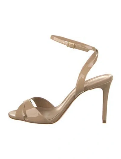 Pre-owned Schutz Patent Leather Sandals In Neutral