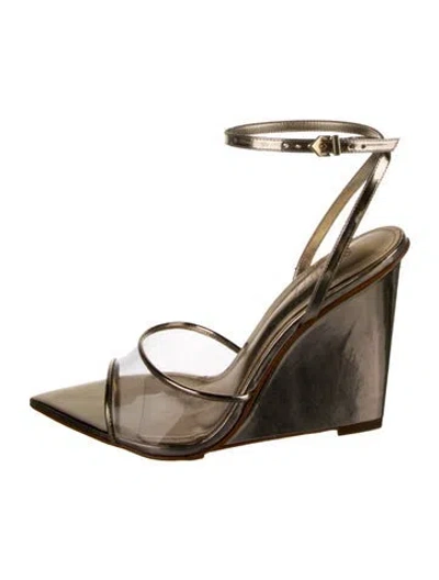 Pre-owned Schutz Patent Leather Sandals In Neutral