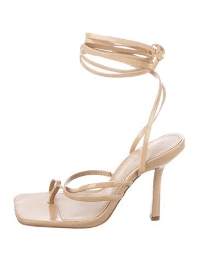 Pre-owned Schutz Patent Leather Sandals In Neutral