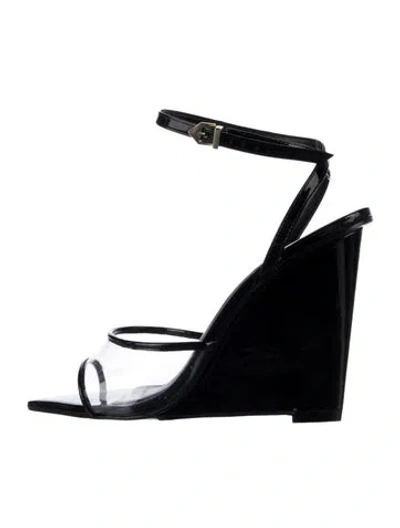 Pre-owned Schutz Patent Leather Sandals W/ Tags In Black