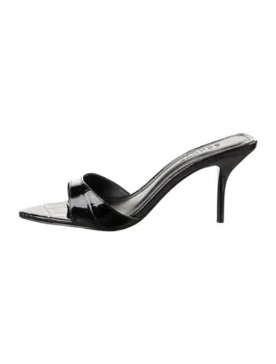 Pre-owned Schutz Patent Leather Sandals W/ Tags In Black