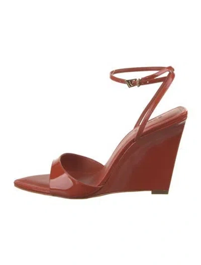 Pre-owned Schutz Patent Leather Sandals W/ Tags In Orange