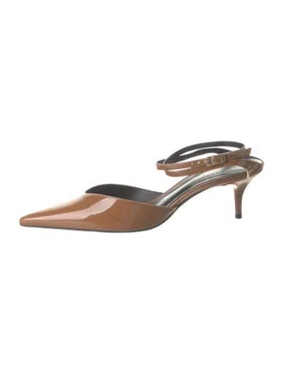 Pre-owned Schutz Patent Leather Slingback Pumps In Black