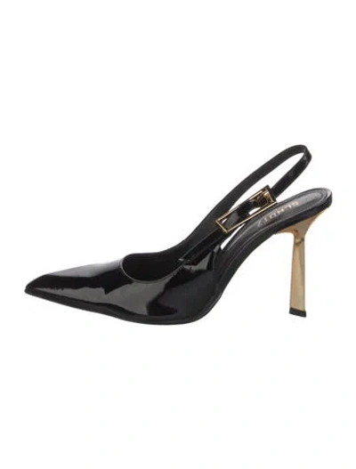 Pre-owned Schutz Patent Leather Slingback Pumps In Black