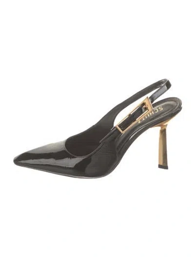 Pre-owned Schutz Patent Leather Slingback Pumps In Multi