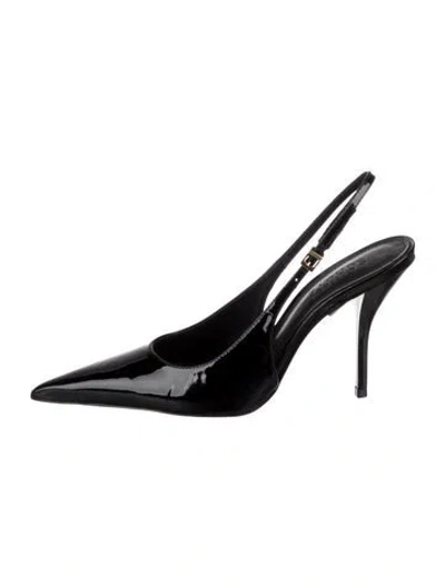 Pre-owned Schutz Patent Leather Slingback Pumps W/ Tags In Black